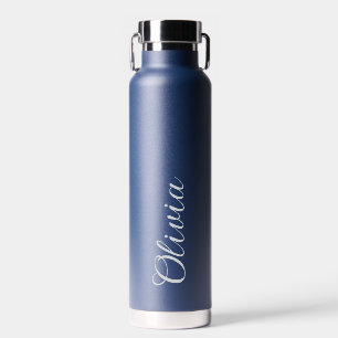 Botella de agua con nombre personalizado y letra e