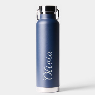 Botella de agua con nombre personalizado y letra e