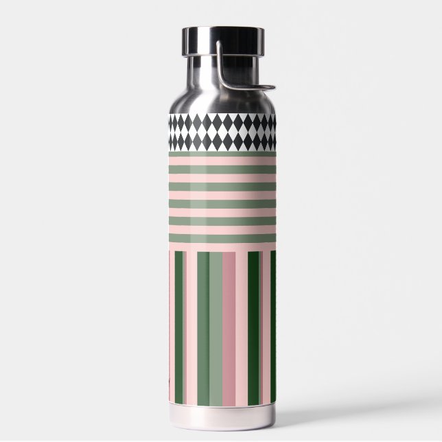 Botella de agua con patrón moderno personalizado (Izquierdo)