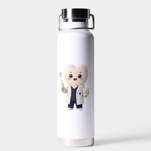 Botella de agua con personaje de diente lindo dent