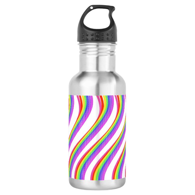 Botella de agua con remolino arco iris (Anverso)