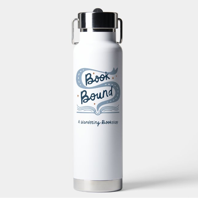 Botella de agua con tapa de libro (Frente)