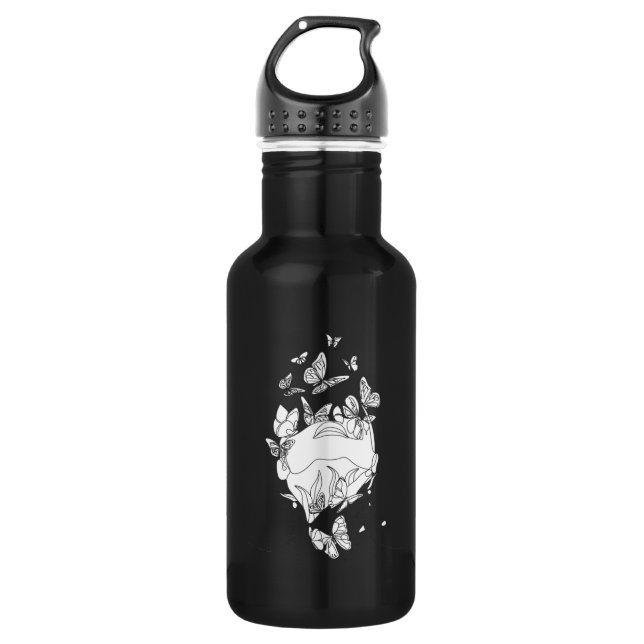 Botella de agua con temática femenina (Anverso)