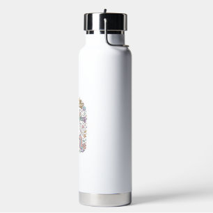 Botella De Agua Conchas de unicornio y cuernos brillantes Vector P