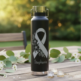 Botella De Agua Conciencia personalizada sobre el asma con cinta g