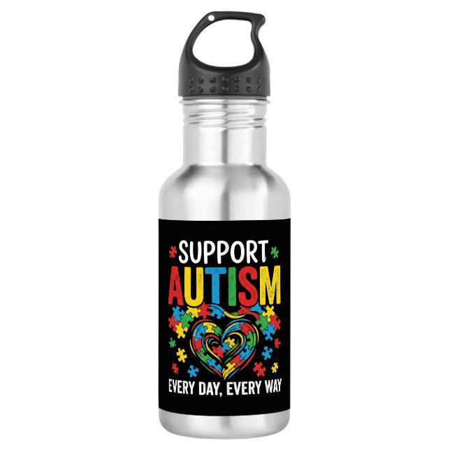 Botella De Agua Conciencia sobre el autismo (Anverso)