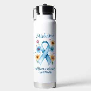 Botella De Agua Conciencia sobre la enfermedad de Addison   Cinta 