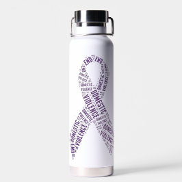 Botella De Agua Concienciación sobre la violencia doméstica