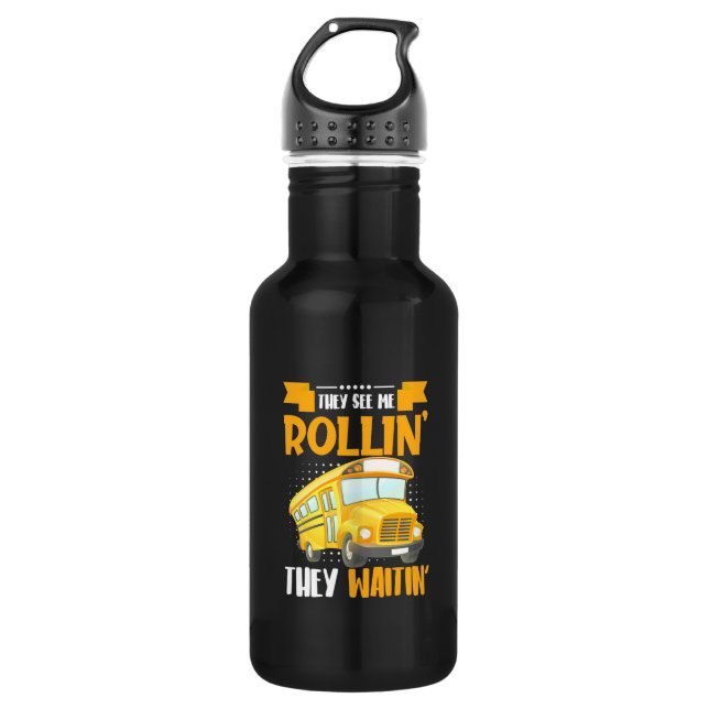 Botella De Agua Conductor de bus me ve Rollin (Anverso)