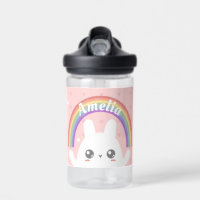 Conejito kawaii y arcoiris personalizados
