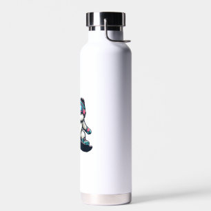 Botella De Agua Conejito Lindo Realizando Truco de Snowboard Niños