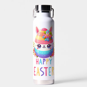 Botella De Agua Conejo de huevo de Pascua de colores, lindo