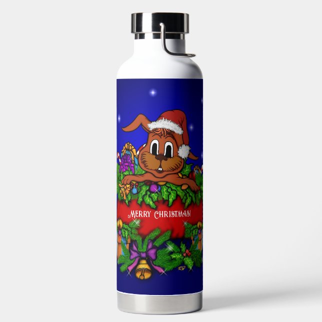 Botella De Agua Conejo de navidades (Izquierda)