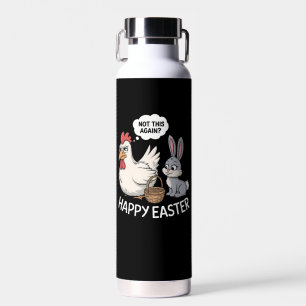 Botella De Agua Conejo de Pascua Feliz Conejo Pollo No Esto Otra V