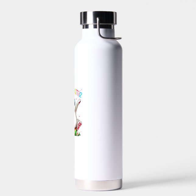 Botella De Agua Conejo divertido haciendo dabbing Pascua Feliz Pas (Izquierdo)