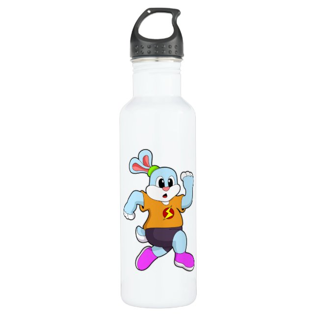 Botella De Agua Conejo en marcha (Anverso)