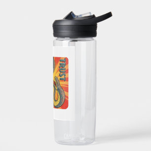 Botella De Agua "Confiar en nadie - Retro Snake Handshake Art  