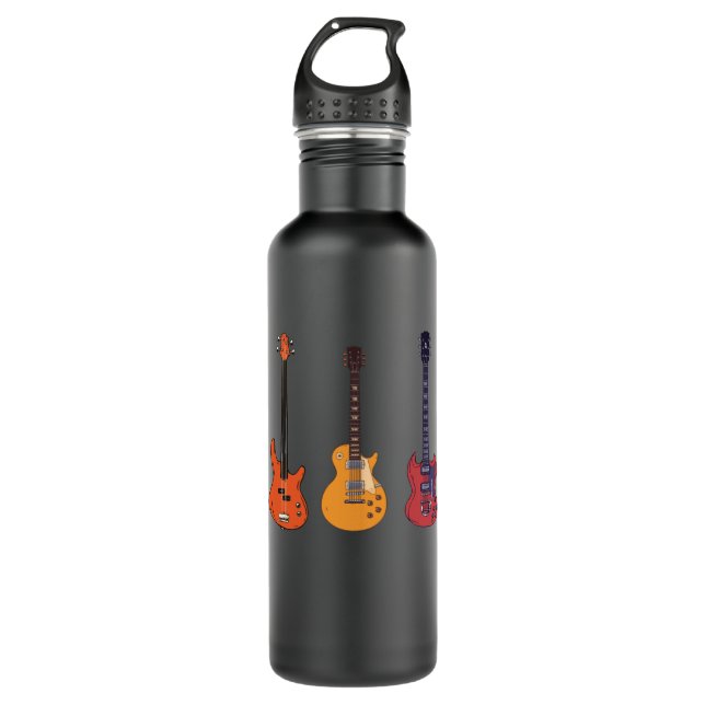 Botella De Agua Conjunto de Guitares| Regalo para un guitarista (Anverso)