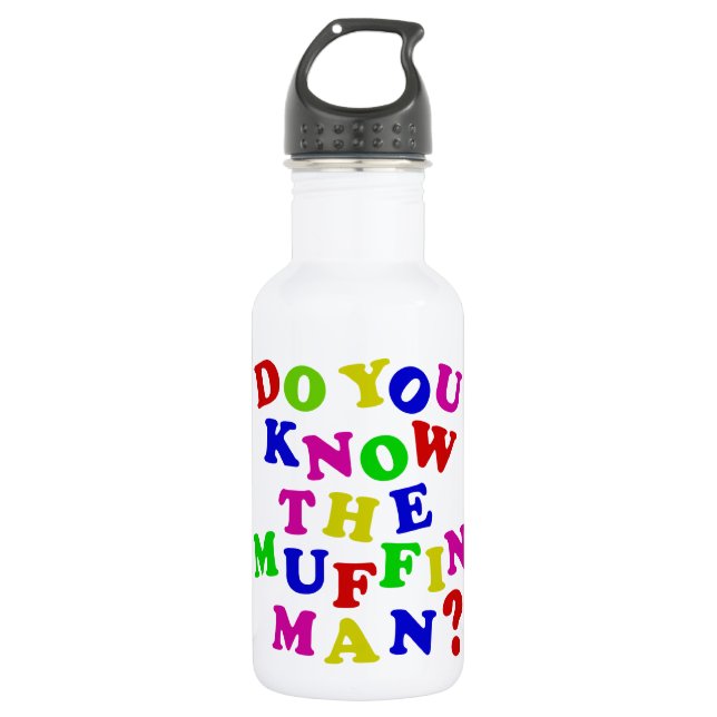 Botella De Agua ¿Conoces al Muffin Man? (Anverso)