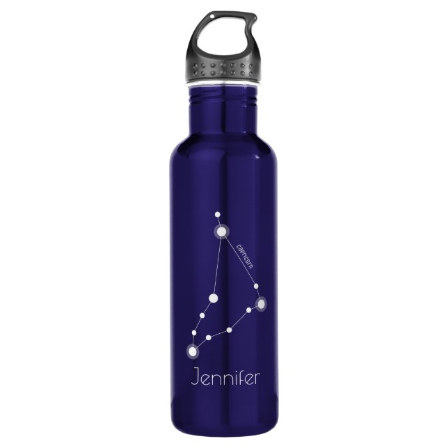 Botella De Agua Constelación de zodiaco capricornio personalizada (Anverso)