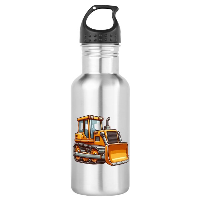 Botella De Agua Construcción/bulldozer (Anverso)