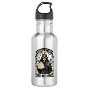 Botella De Agua Contador de Halloween Bruja Diseño de Segador Vint