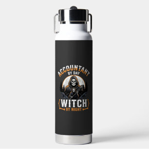 Botella De Agua Contador de Halloween de Día Bruja de Noche Diseño