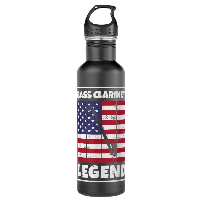 Botella De Agua Contrabass Clarinetista USA American Bass Clarinet (Anverso)