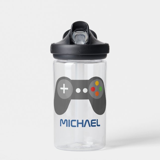 Botella De Agua Controlador de videojuegos Guay Retro Personalizad (Delante)