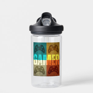 BOTELLA DE AGUA CONTROLADOR DE VIDEOJUEGOS RETRO GAMER 