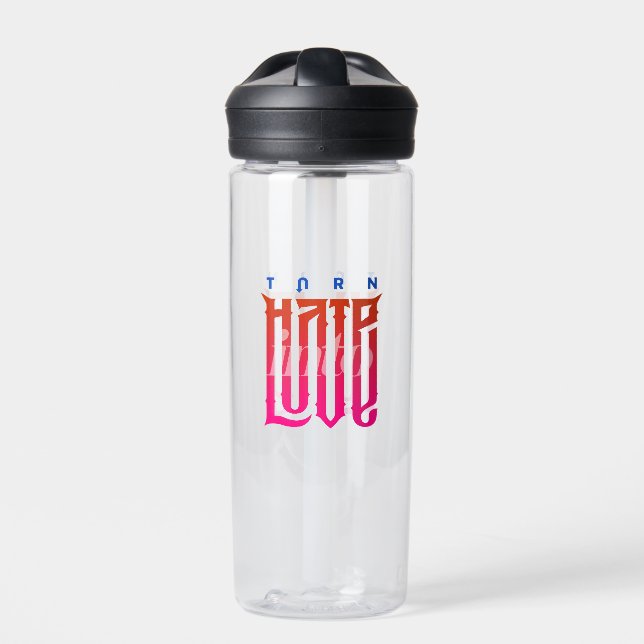 Botella De Agua Convierte el Odio en Amor | 590ml (Delante)