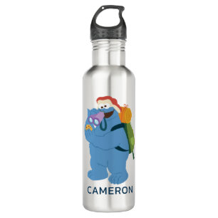 Botella De Agua Cookie Monster   Añadir su nombre