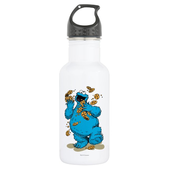 Botella De Agua Cookie Monster Crazy Cookies (Anverso)