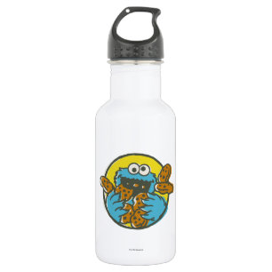 Botella De Agua Cookie Monster Retro