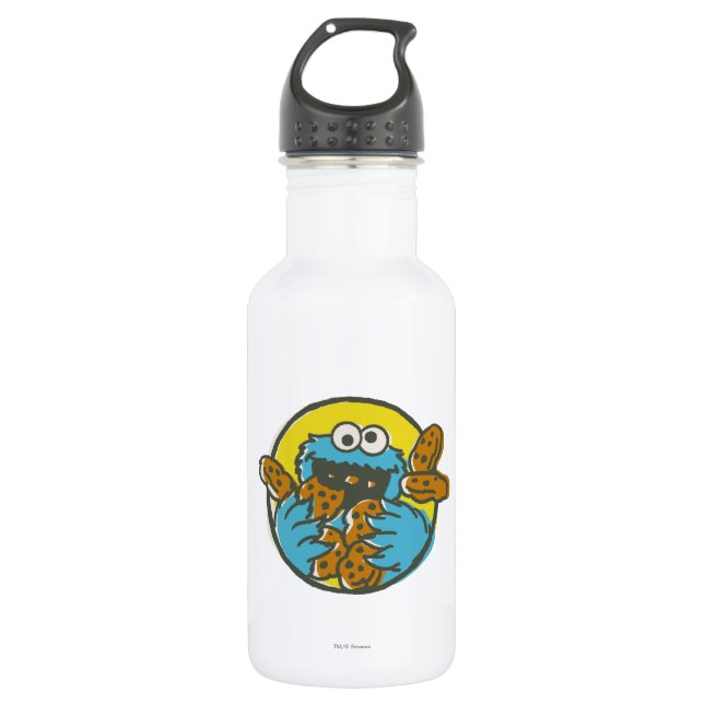 Botella De Agua Cookie Monster Retro (Anverso)