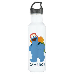 Botella De Agua Cookie Monster Senderismo   Añadir su nombre