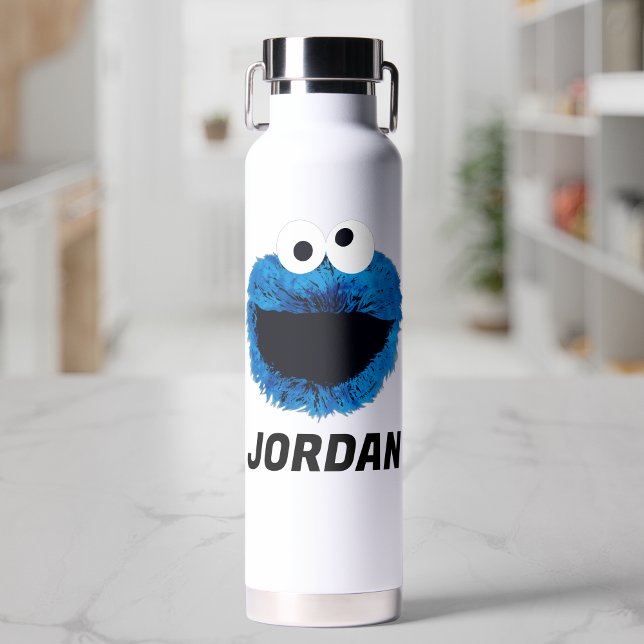 Botella De Agua Cookie Monster | Tendencia acuarela | Añadir su no (Subido por el creador)