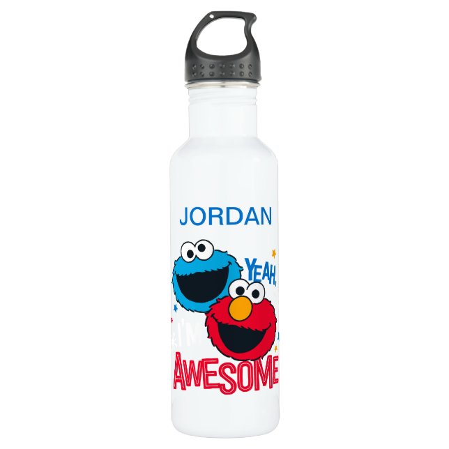 Botella De Agua Cookie Monster y Elmo | Sí, soy increíble (Anverso)
