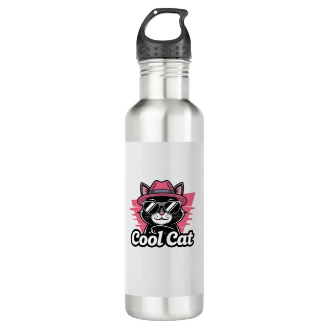 Botella De Agua Cool Cat Swagger (Anverso)