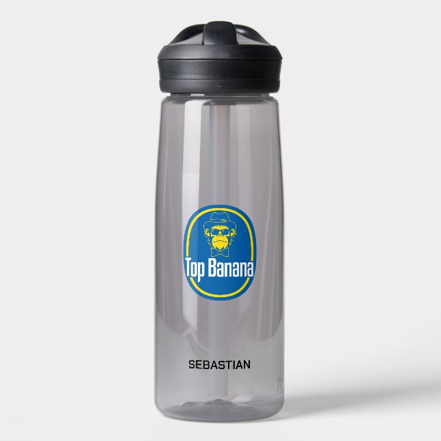 Botella De Agua Cool Monkey Plátano Superior  (Delante)