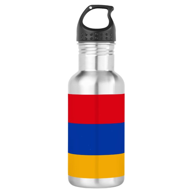 Botella De Agua Copa de papel de la bandera armenia (Anverso)