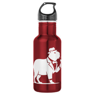 Botella De Agua Copa de vino divertida de capybara minimalista mod