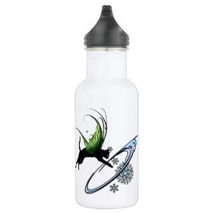 Botella De Agua Copo de nieve del gato cósmico