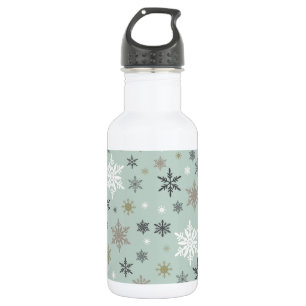 Botella De Agua copos de nieve modernos de invierno