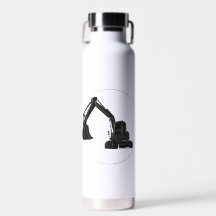 Copper Vakuumisolierte Flasche mit Bagger-Grafik