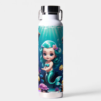 Botella De Agua Coral de sirena: Tumbler térmico