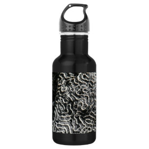 Botella De Agua Coral negro y blanco I Foto abstracta de la natura