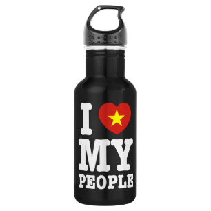 Botella De Agua Corazón (amor) Mi pueblo vietnamita
