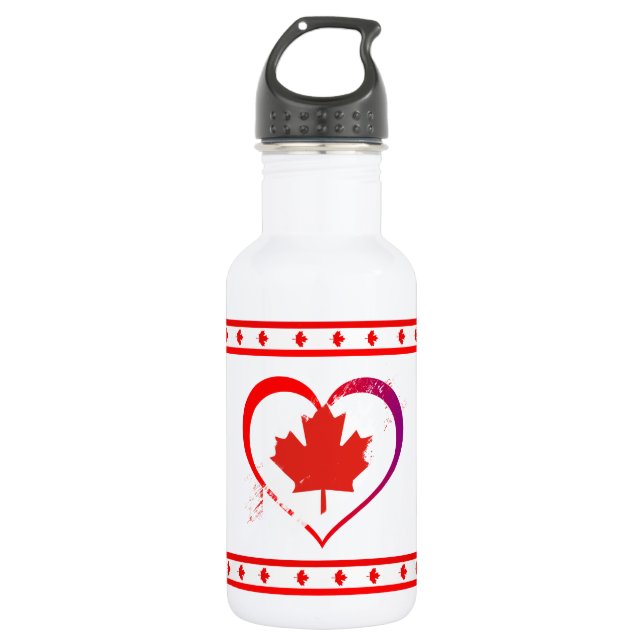 Botella De Agua Corazón de Canadá (Anverso)