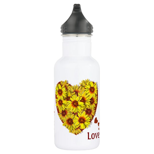 Botella de agua Corazón de Girasol (Derecha)